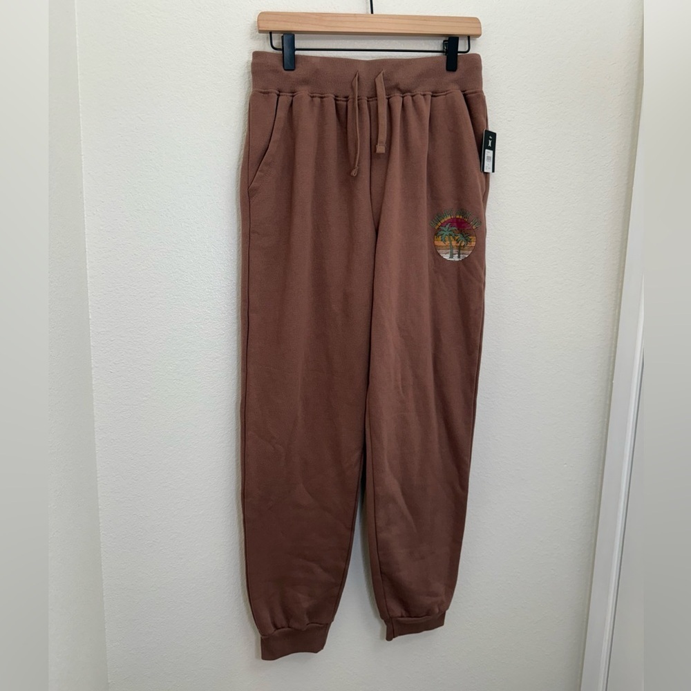NWT Hurley Fleece Sweatpants Brown Medium